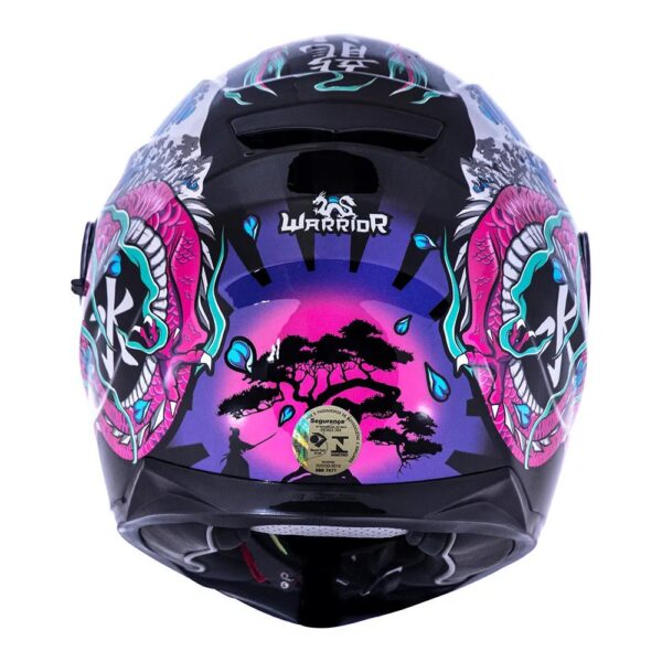 CAPACETE LS2 STREAM WARRIOR ROSA - Imagem 3